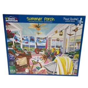 White Mountain Summer Porch 1000 Piece Jigsaw Puzzle Joelle McIntyre‎ Beach